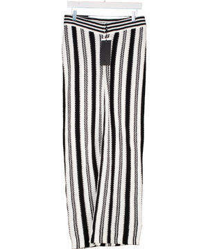 Noughts & Kisses Black Ivy Stripe Knit Trousers UK S