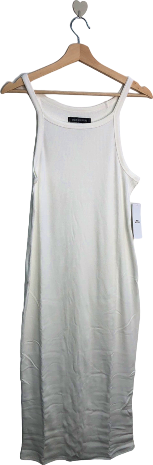 Urban Outfitters White Ribbed Sleeveless Dress XL UK