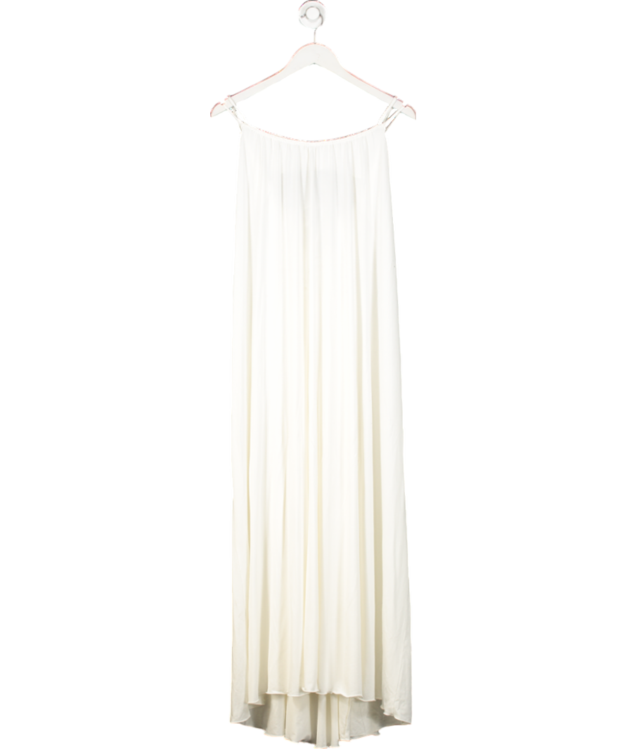 Rumer White Luna Low Back Maxi Dress UK XS/S