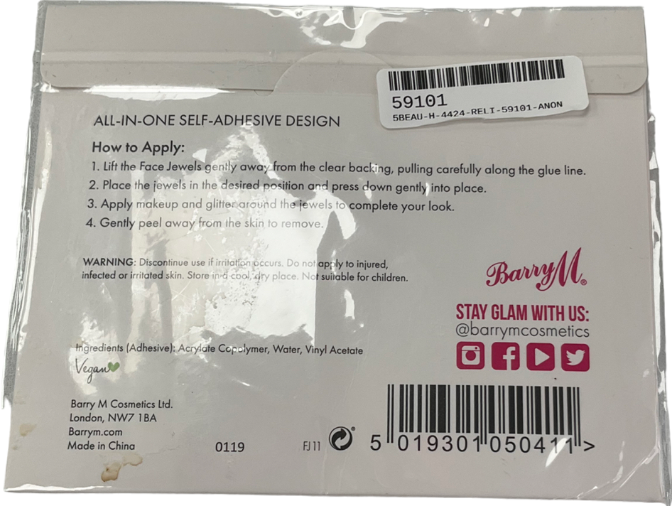 Barry M Rainbow Unicorn Face Jewels Rainbow Unicorn