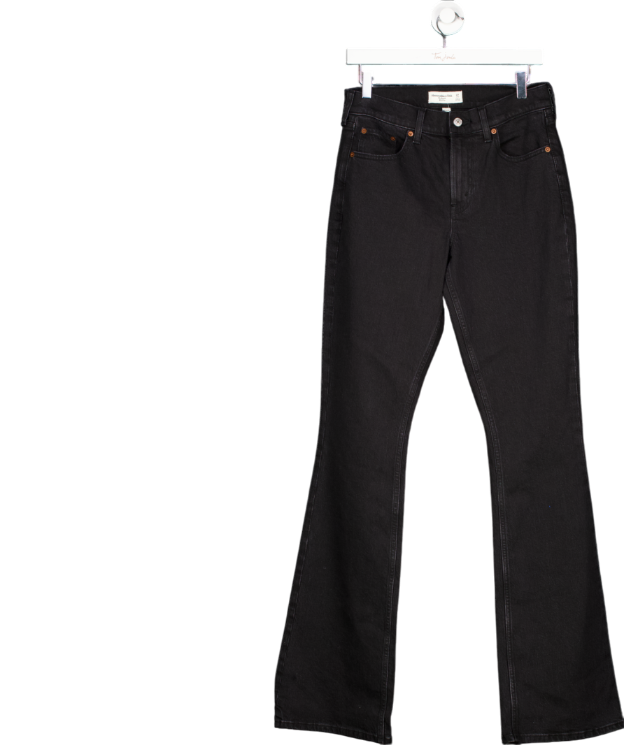 Abercrombie & Fitch Black Mid Rise Bootcut Jeans - Long Length W27