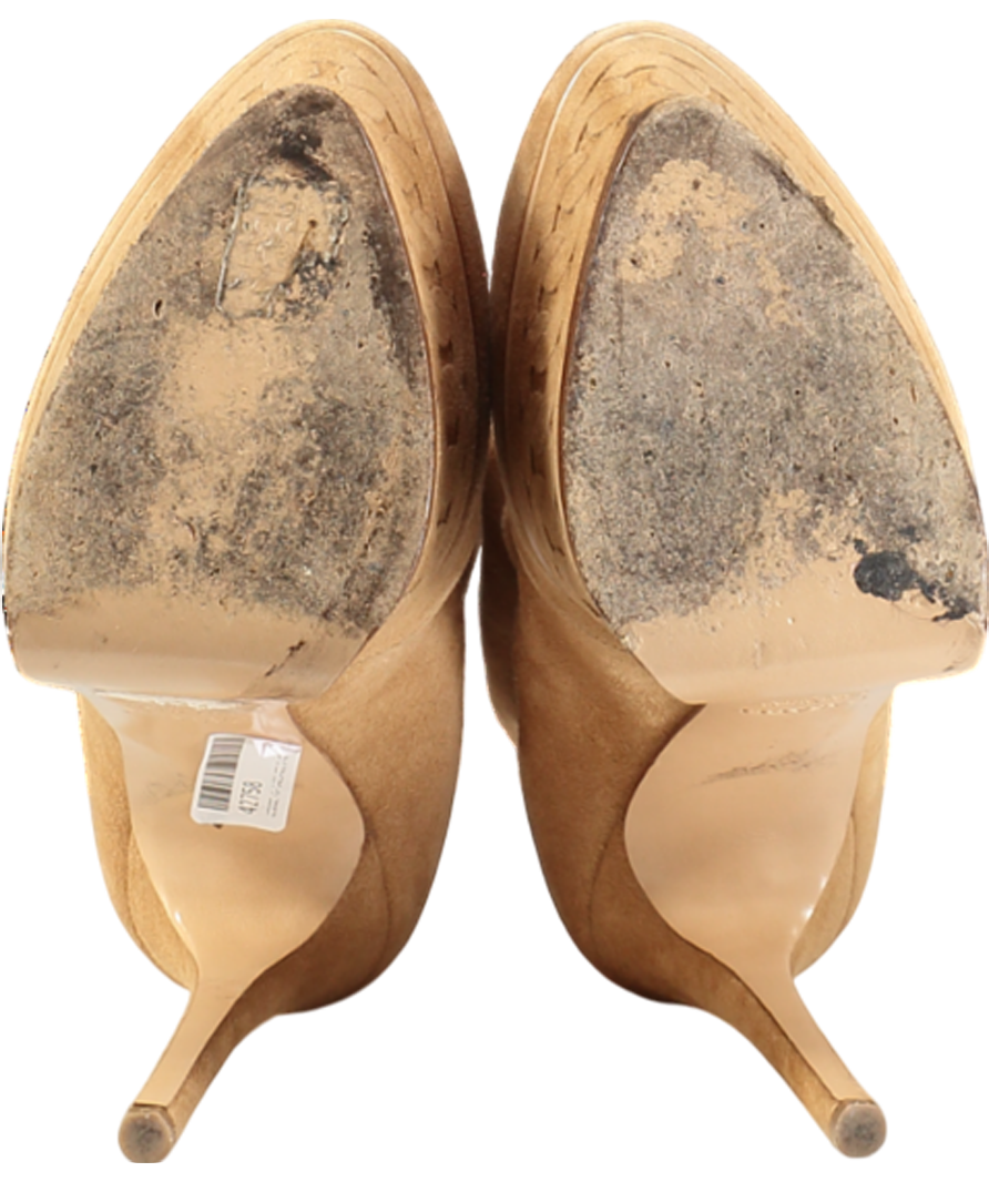 CASADEI Beige Seductive Ankle Boots In Stretch Suede UK 8 EU 41 👠