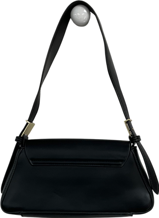 ZARA Black Small Leather Look Shoulder Bag