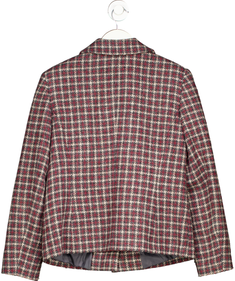 Regina Schrecker Red Red/grey Vintage Check Blazer UK 14