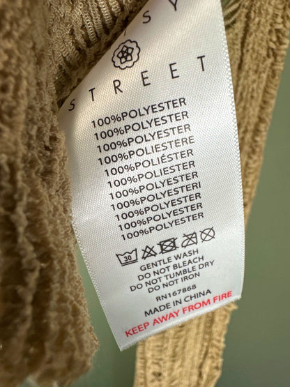 Daisy Street Beige Distressed Knit Sweater UK 12