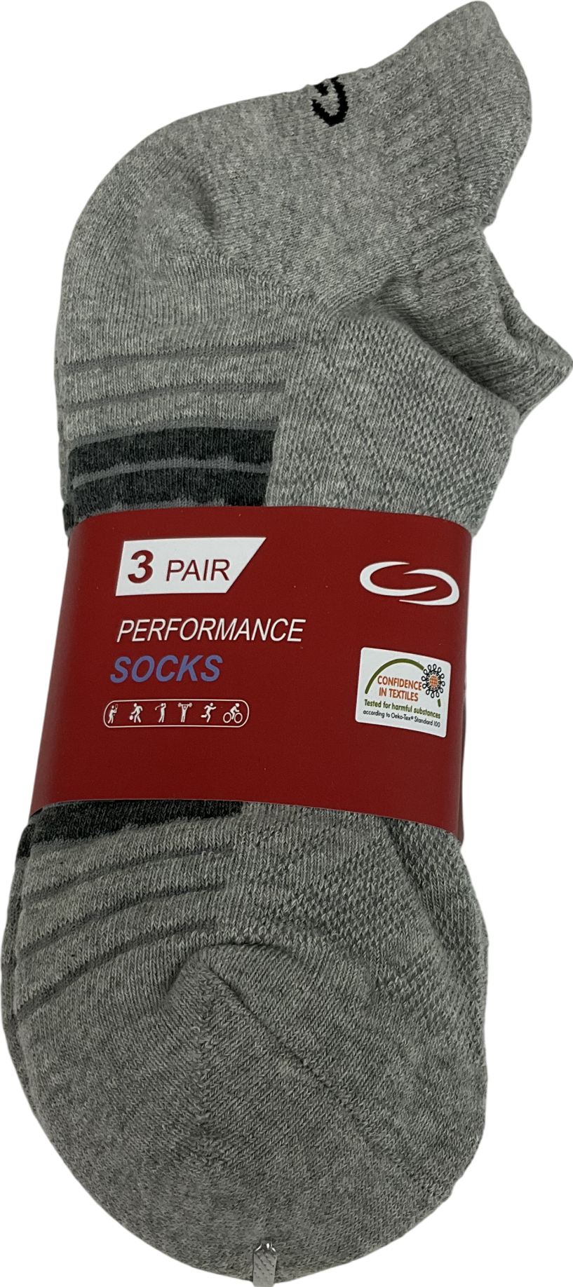 PERFOMANCE Grey Anti Microbial Performance Sock UK 12 EU 46 👞