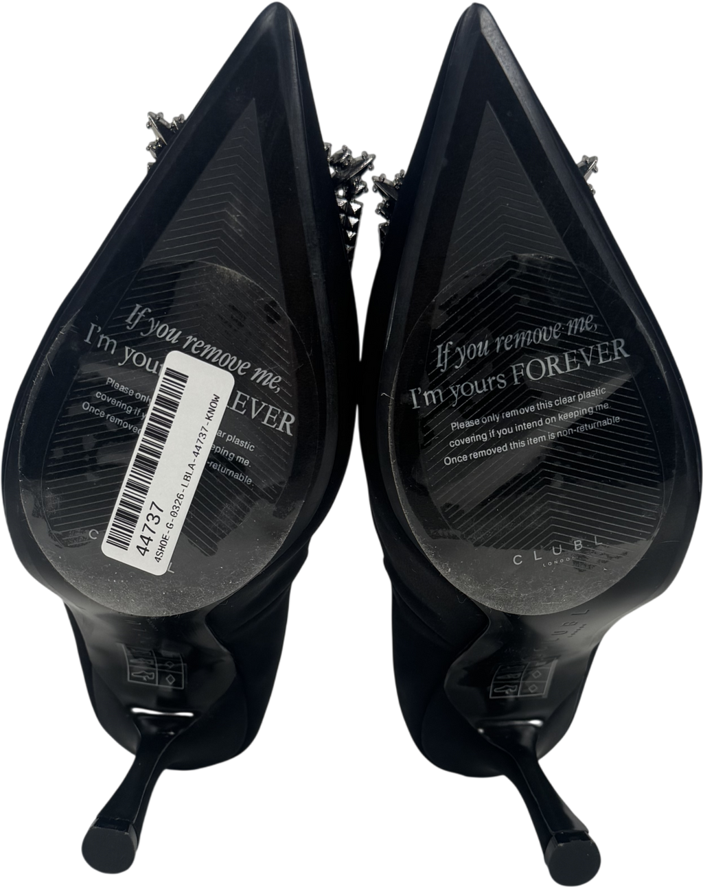 Club London Black Satin Pointed Court Heels UK 3 EU 36 👠