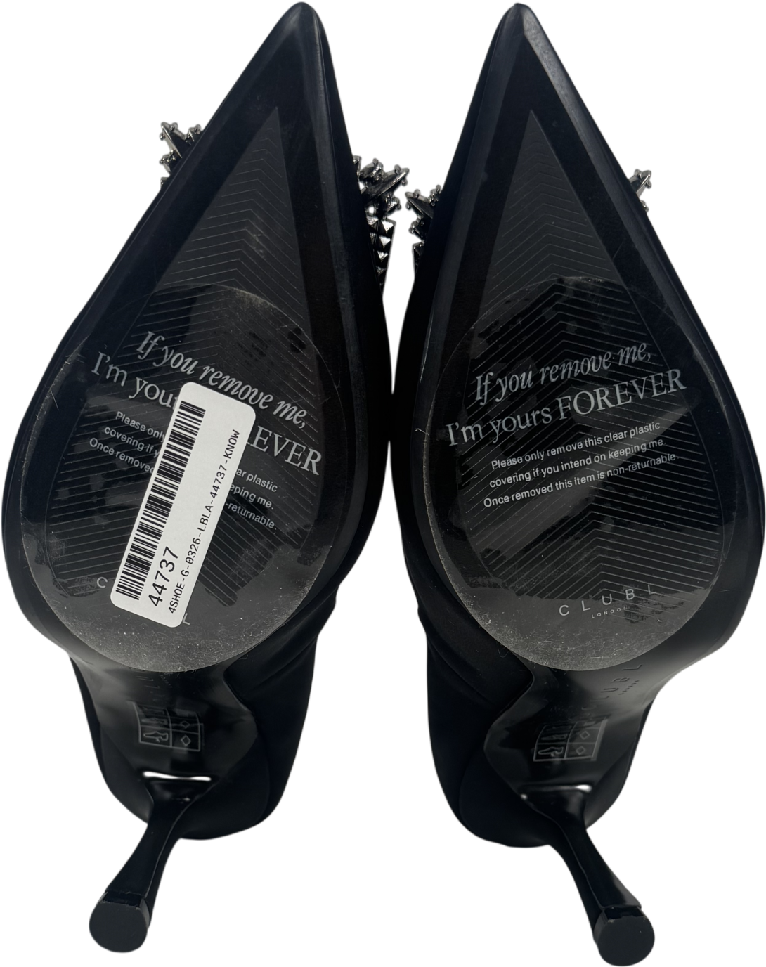 Club London Black Satin Pointed Court Heels UK 3 EU 36 👠