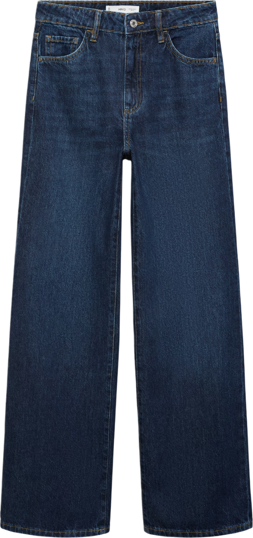 MANGO Blue Danila High-waisted Wide-leg Jeans UK 12