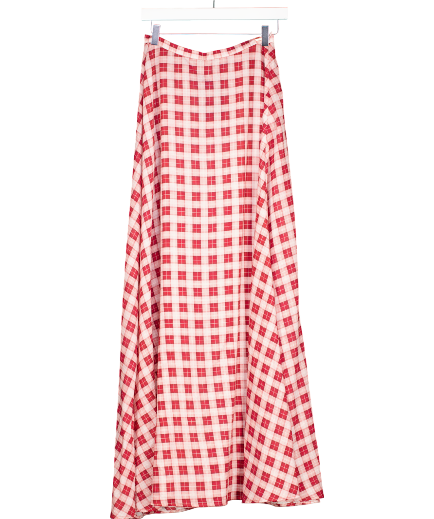 Lounge Red Sheer Maxi Skirt UK 8