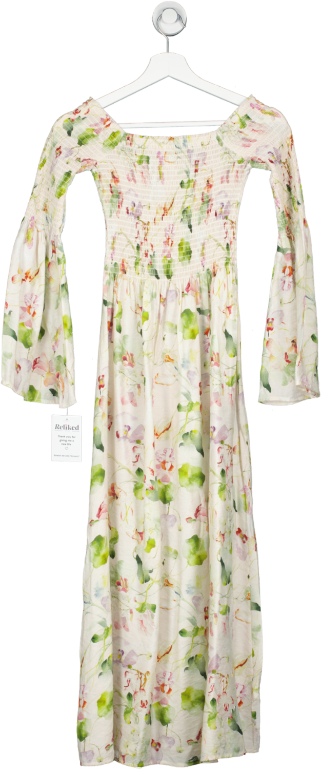 H&M Multicoloured Smoke-topped Dress UK XS
