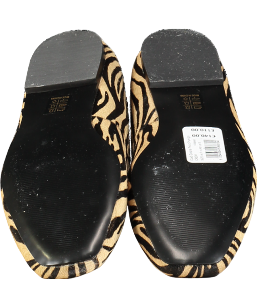 Mint Velvet Beige Codi Zebra Print Pumps UK 7 EU 40 👠