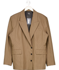 ZARA Brown Houndstooth Check Oversize Blazer UK XL