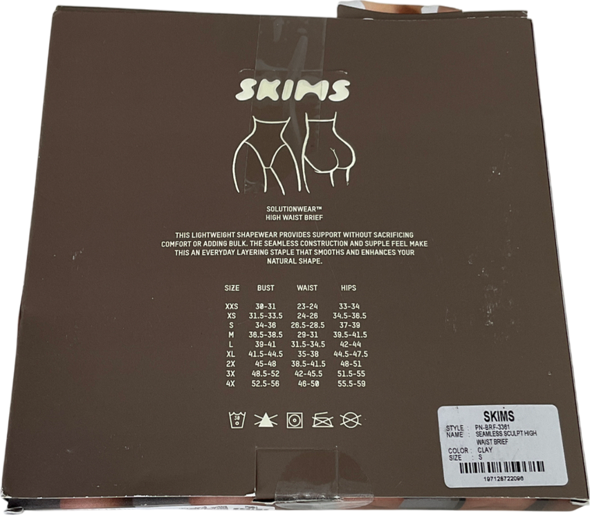 SKIMS Beige Seamless Sculpt High Waist Brief - Clay UK S