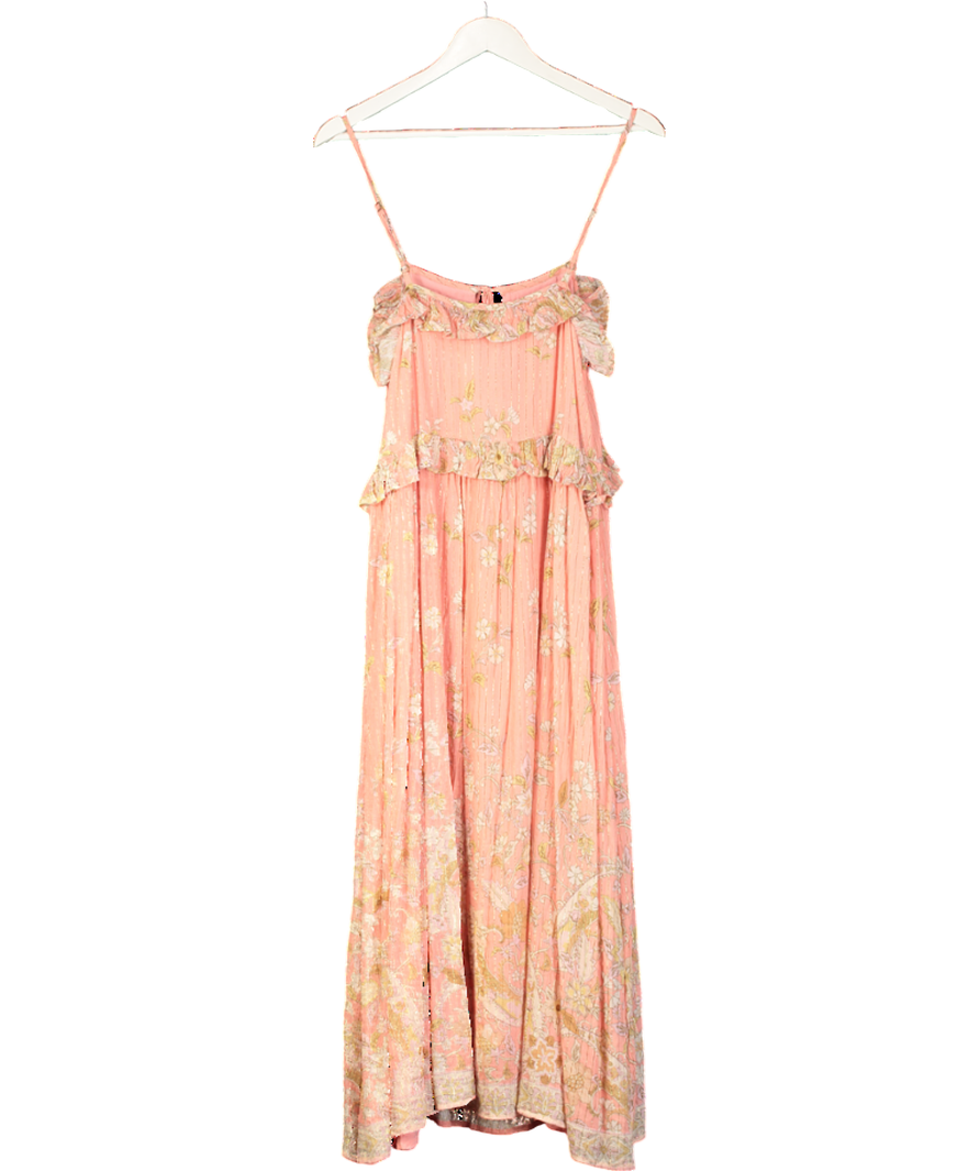 Spell & The Gypsy Pink Hendrix Floral Print Strappy Dress UK XS