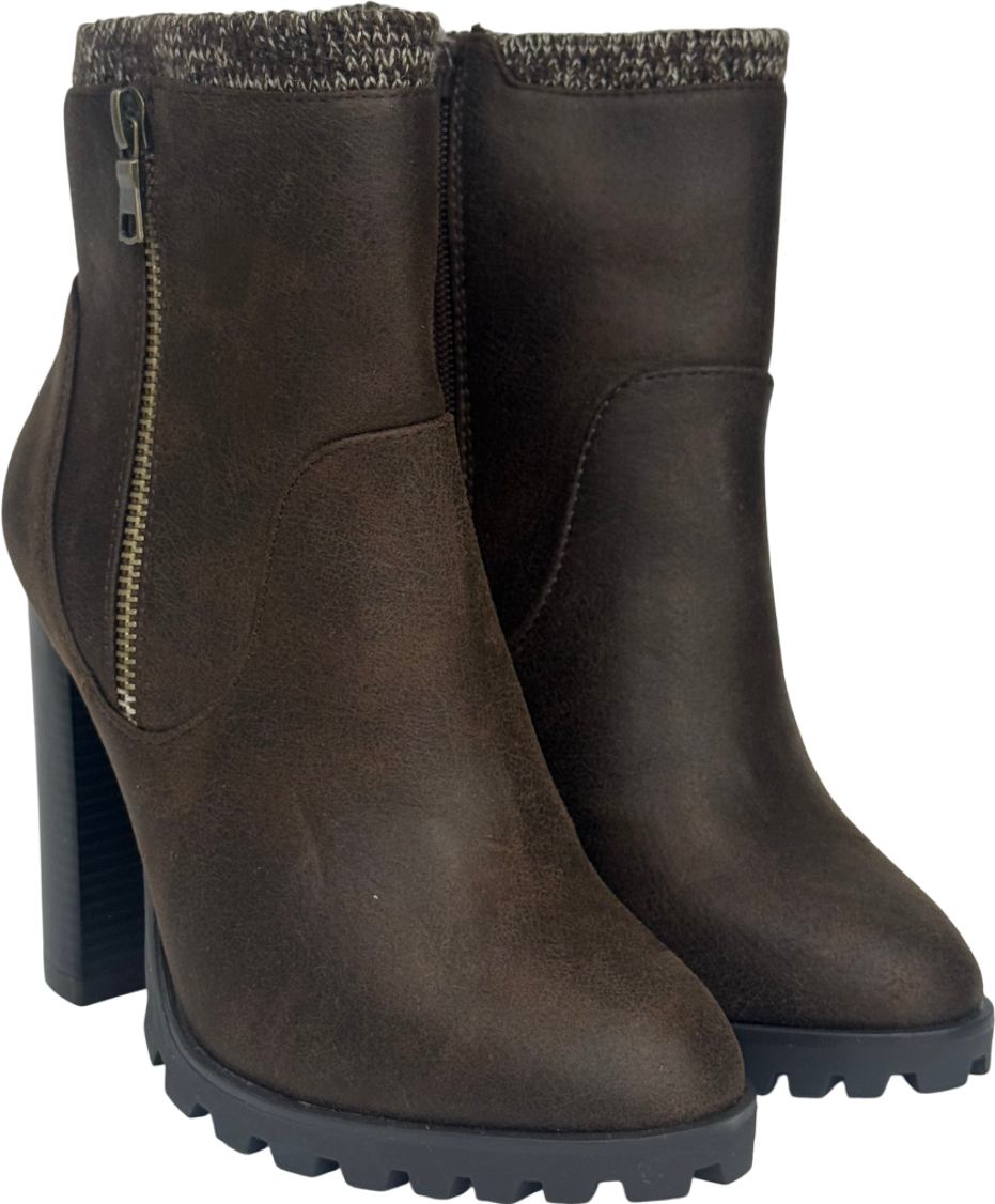 Justfab Madalena Brown Boots UK 4.5 EU 37.5 👠