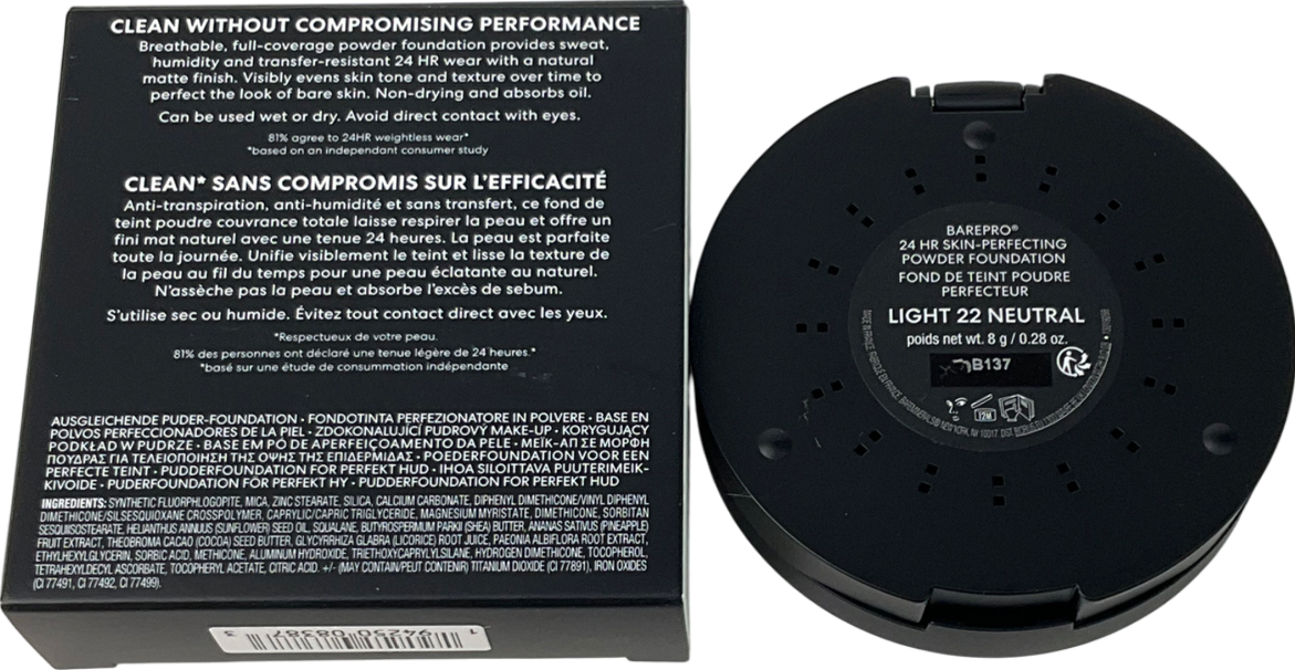 bareMinerals Barepro 24hr Skin-perfecting Powder Foundation Light 22 8g