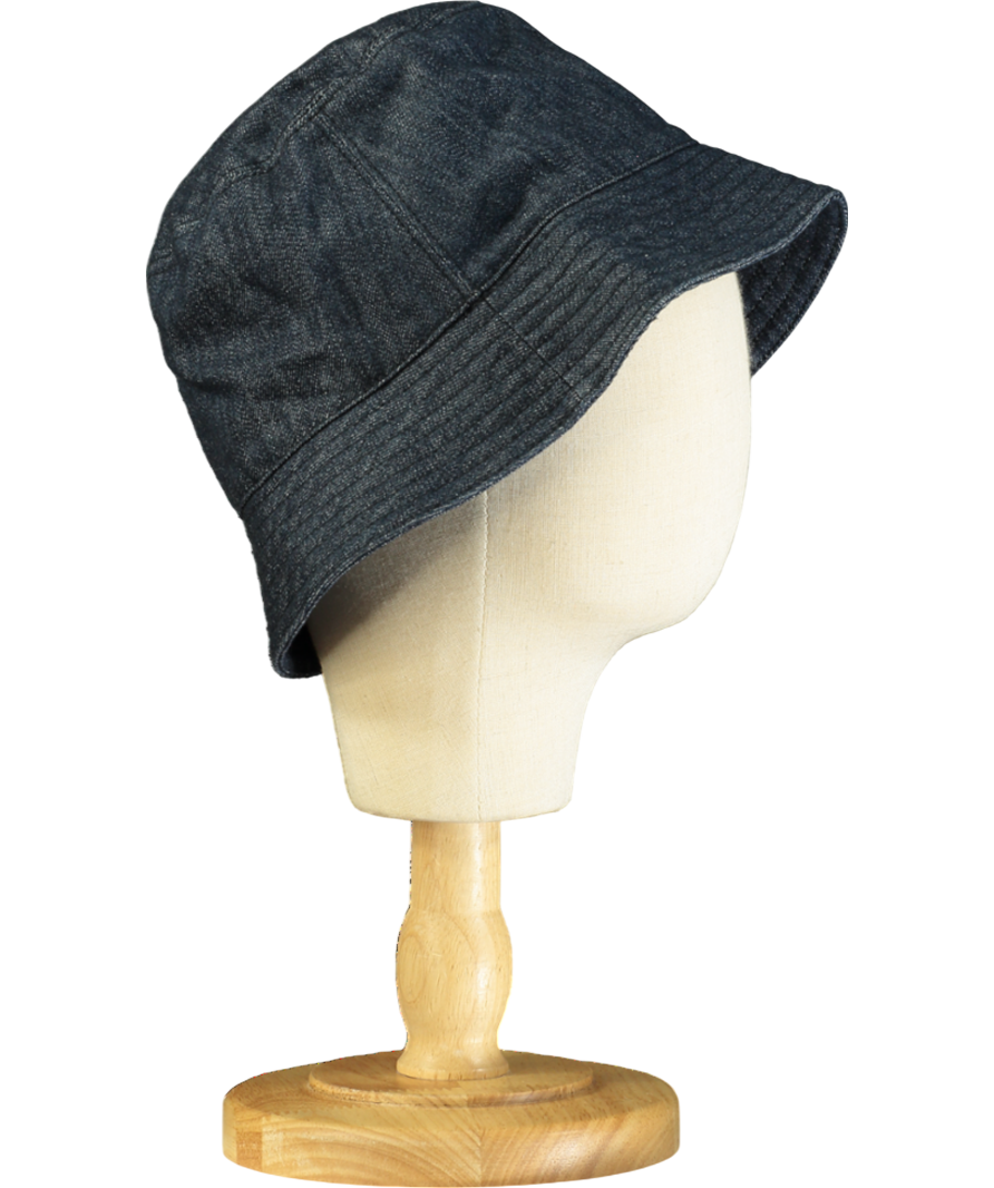 Prada Blue Denim Logo Patch Bucket Hat