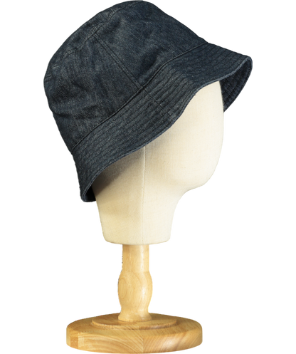 Prada Blue Denim Logo Patch Bucket Hat