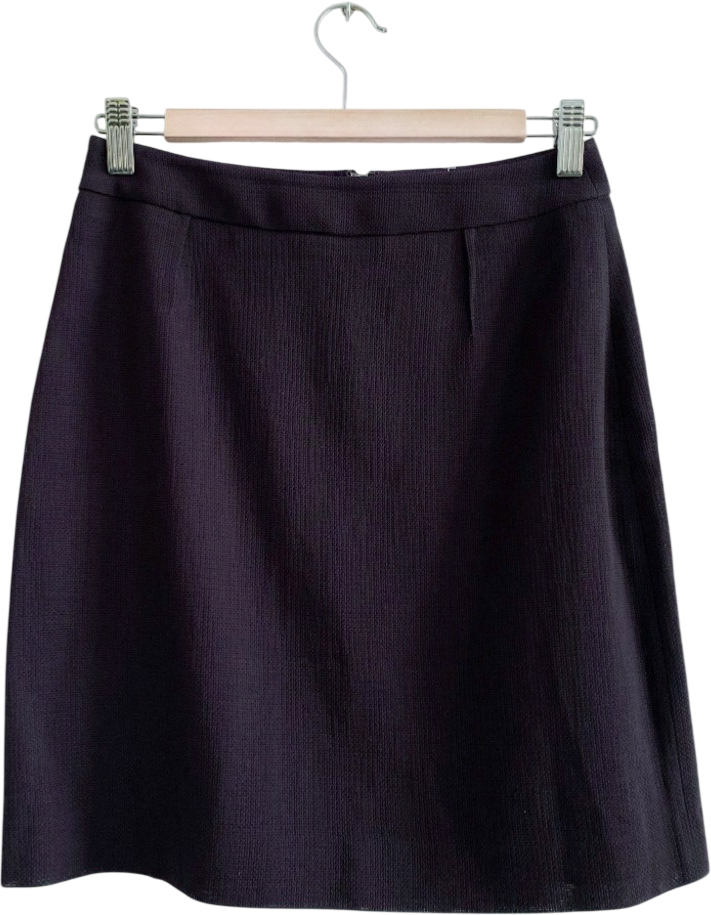 REISS Camila Grape Purple Tailored Wool Pencil Skirt UK 8