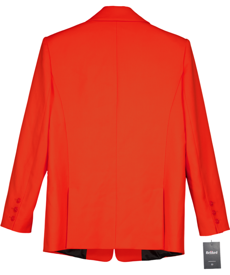 Patriziapepe Orange Single Breasted Blazer UK 14