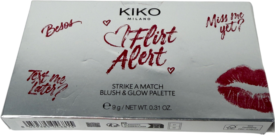 Kiko Flirt Alert Strike A Match Blush & Glow Palette 02 Blushin Baddie 9g