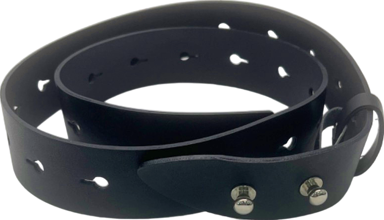 Black Leather Replacement Watch Band UK Size N/A