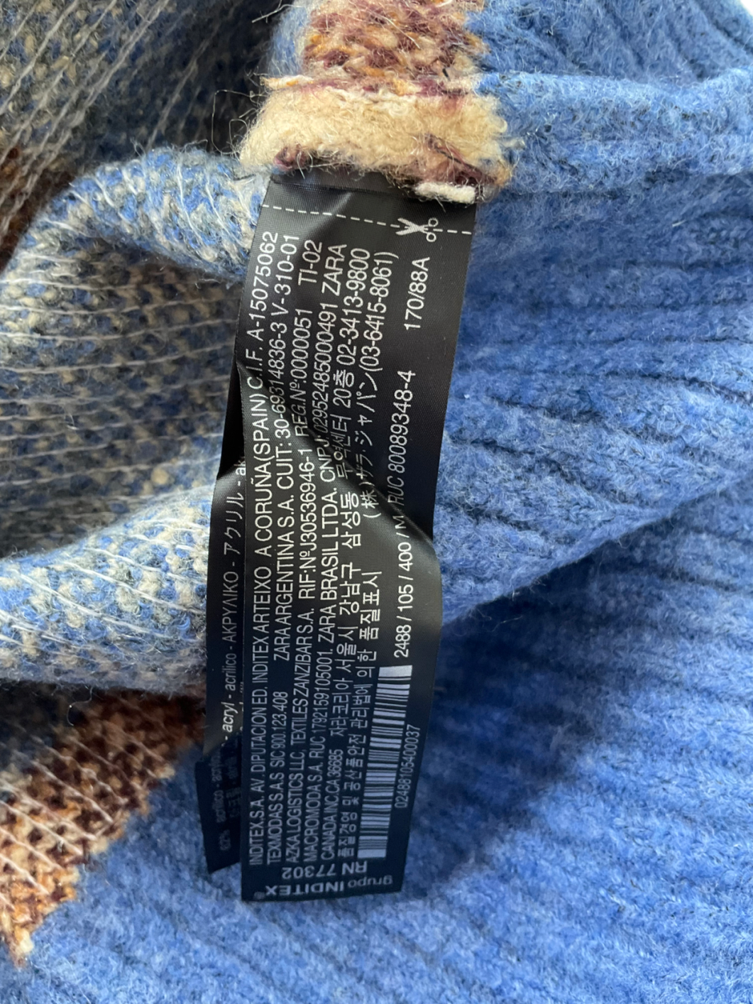 ZARA Multicoloured Sequin Sweater UK M