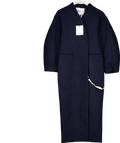 ARRANGE Navy Blue Balloon Sleeve Coat With Cinched Waist UK 6