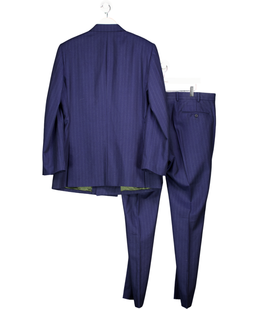 Charles Tyrwhitt Blue Stripe Suit Jacket And Trousers UK 40" CHEST