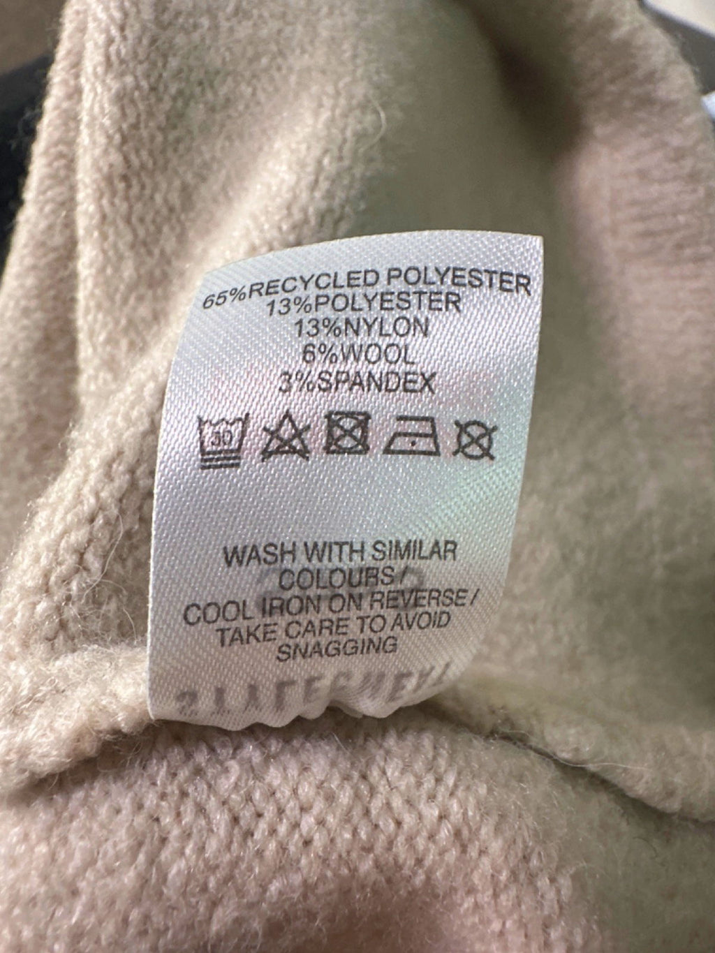 StyleCheat Black & White Colour Block Jumper UK S