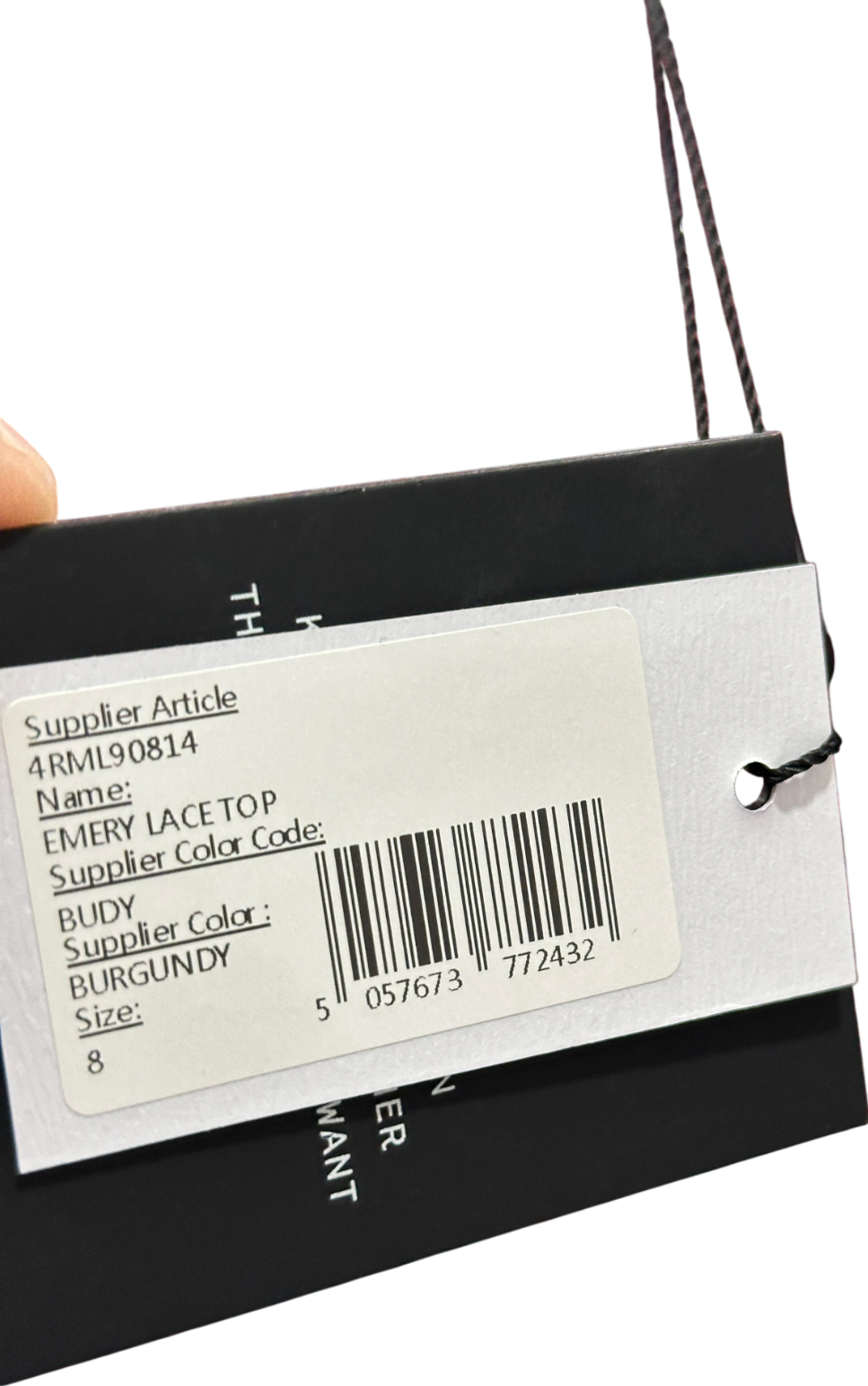 4th & Reckless Red Emery Long-sleeve Stretch Lace Top UK 8