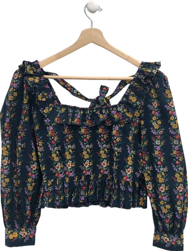 Pink City Prints Multicolour Floral Top UK XS