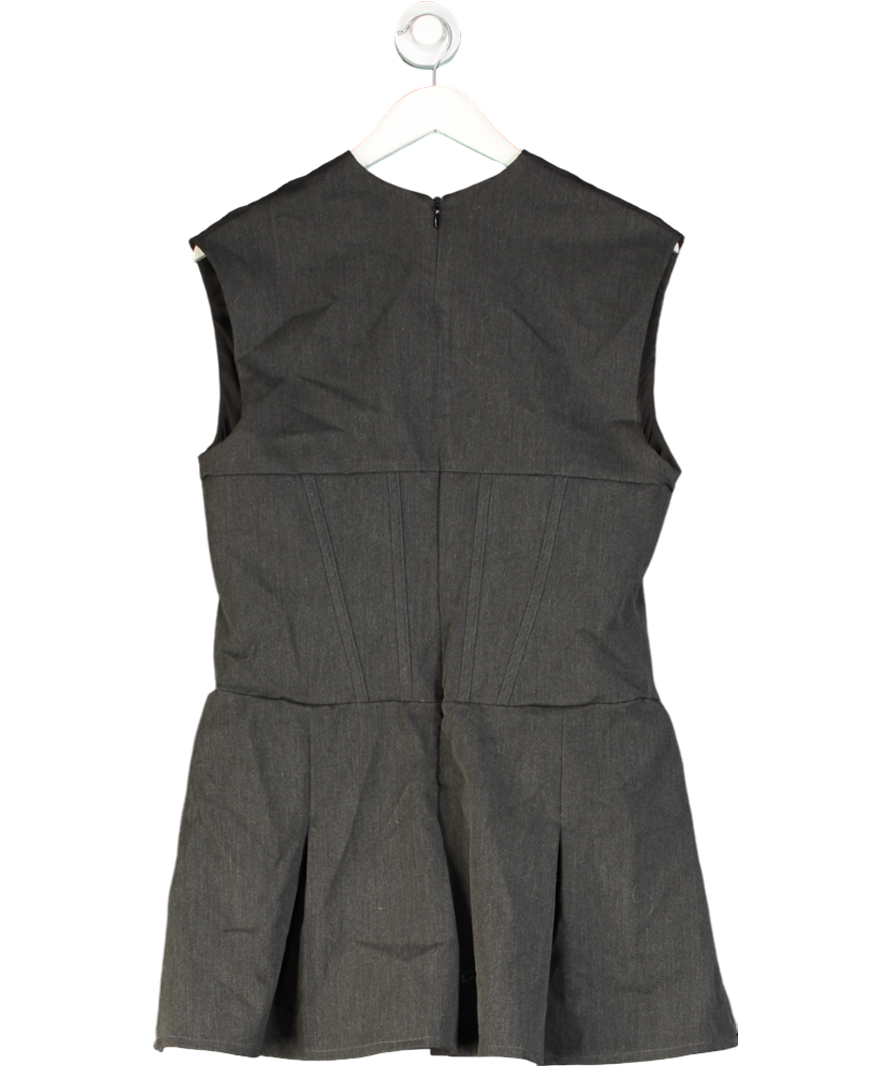 House of CB Grey Eleanor Charcoal Pleated Corset Dress Large + Plus Cup UK L