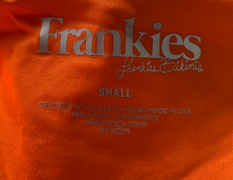 Frankies Bikinis Bright Orange Bikini Set UK M