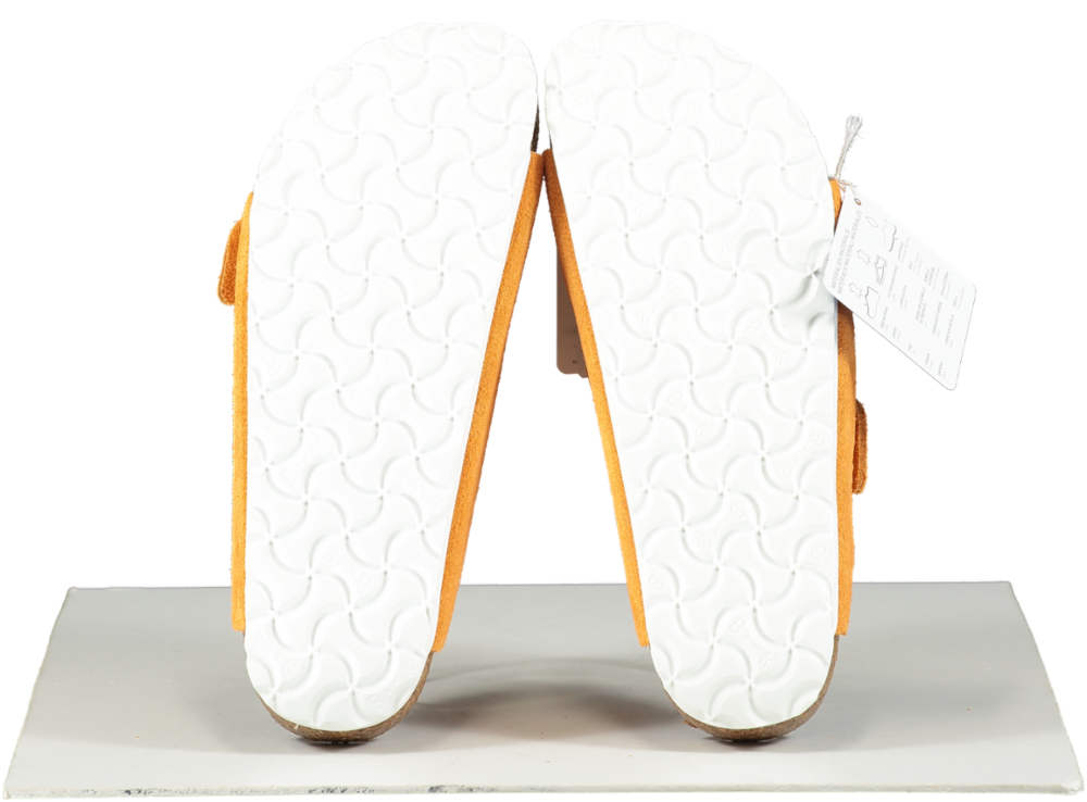 Birkenstock Orange Arizona Soft Footbed Suede Leather Narrow Fit Sandals UK 4 EU 37 👠