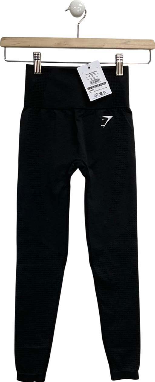 gymshark Black Vital Seamless 2.0 Leggings UK XS