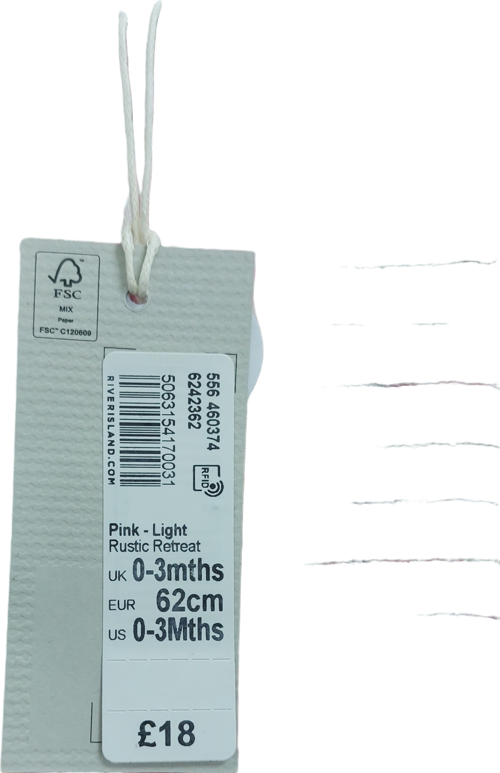 River Island Pink Rustic Retreat Romper Suit 0-3 Months