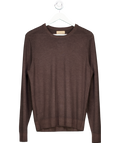 Falconeri Brown Round-neck Ultrafine Cashmere Jumper UK M