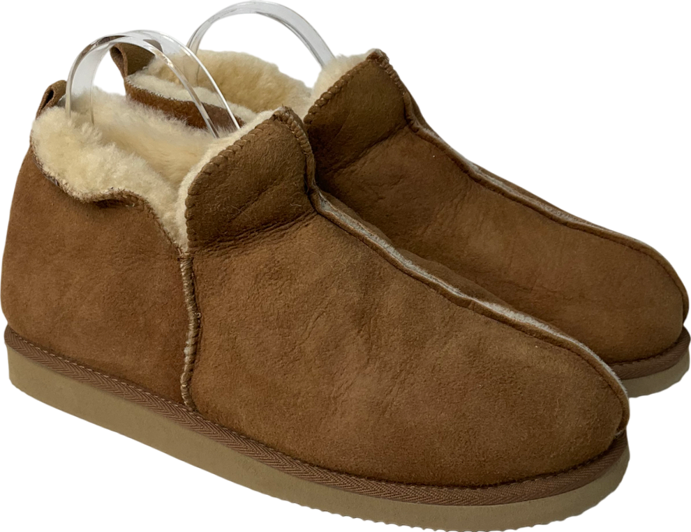 Shepherds Of Sweden Tan Sheepskin Slipper boots With Sole UK 6 EU 39 👠