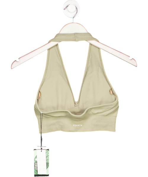 4th & Reckless Green Sage Halter Neck Seamless Sports Bra- Sammie UK S