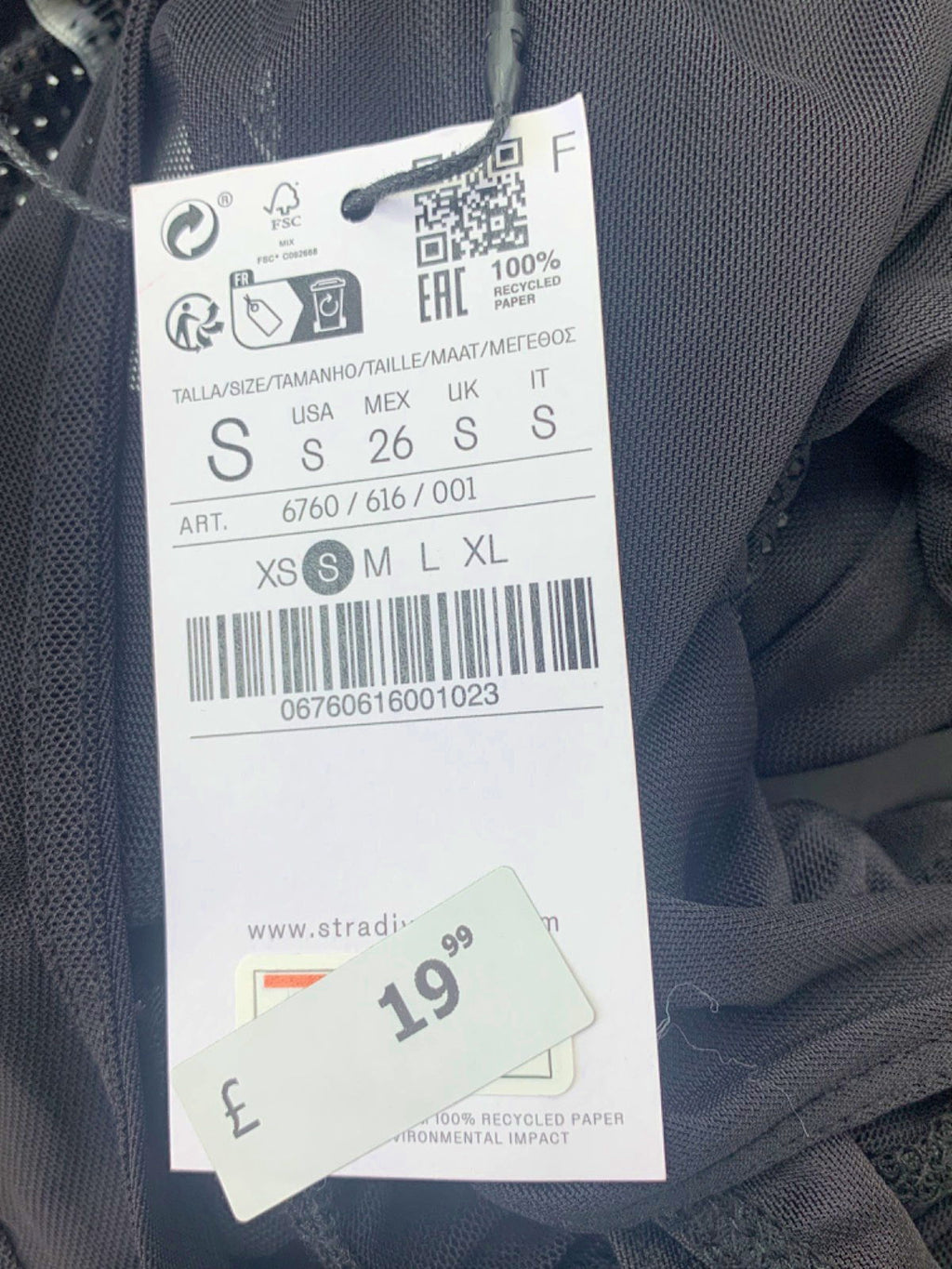 Stradivarius Black Bodysuit XS