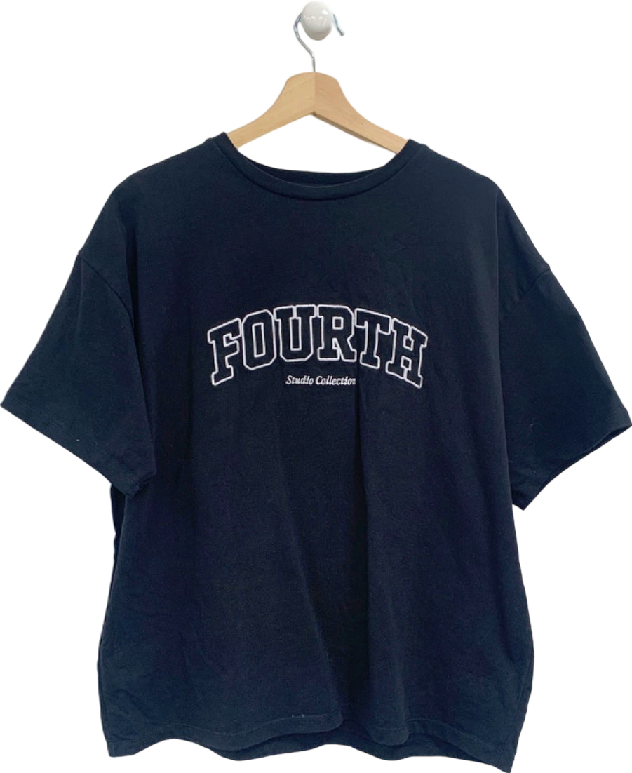 4th + Reckless Black Studio Collection T-Shirt UK M