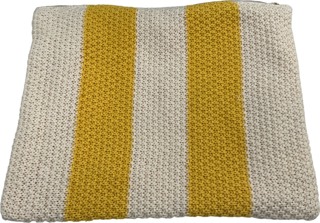 Nuxe Yellow Crochet Tote Makeup Bag One Size