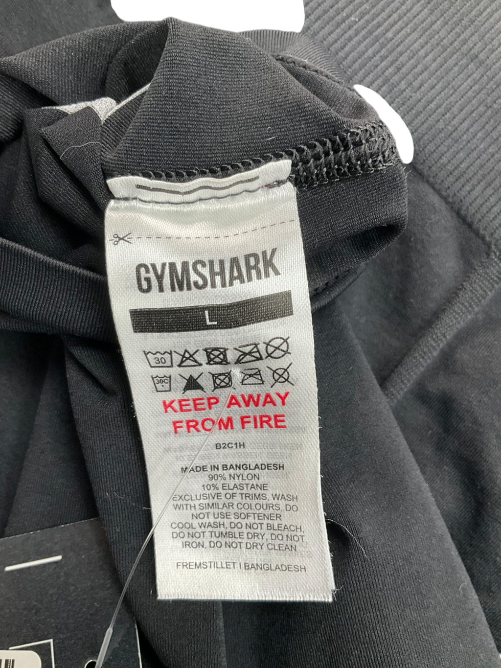 gymshark Black Contrast Seamless Leggings UK L