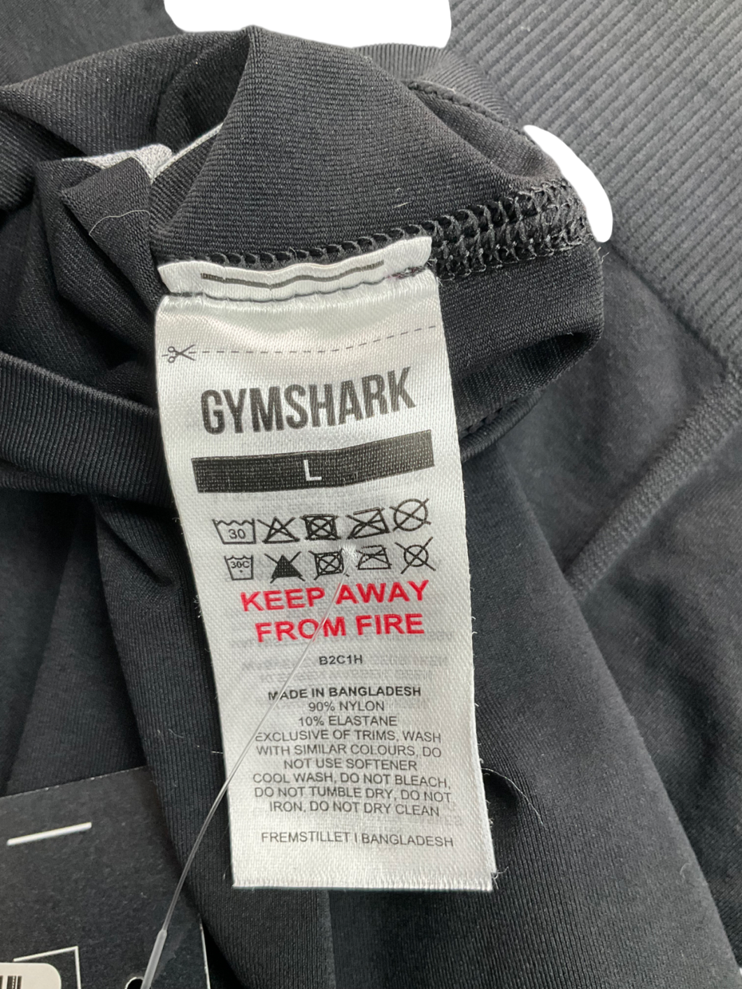 gymshark Black Contrast Seamless Leggings UK L