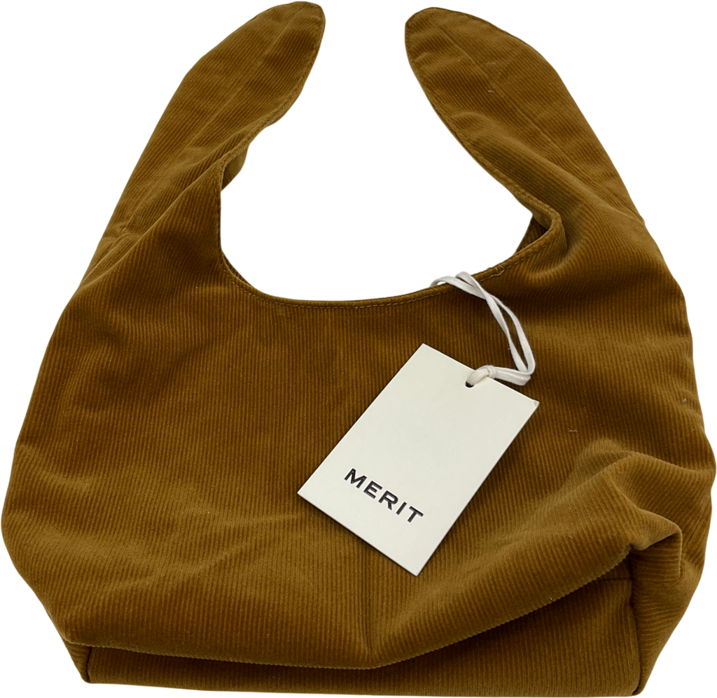 Merit Brown Beauty Corduroy Tie Knot Bag One Size