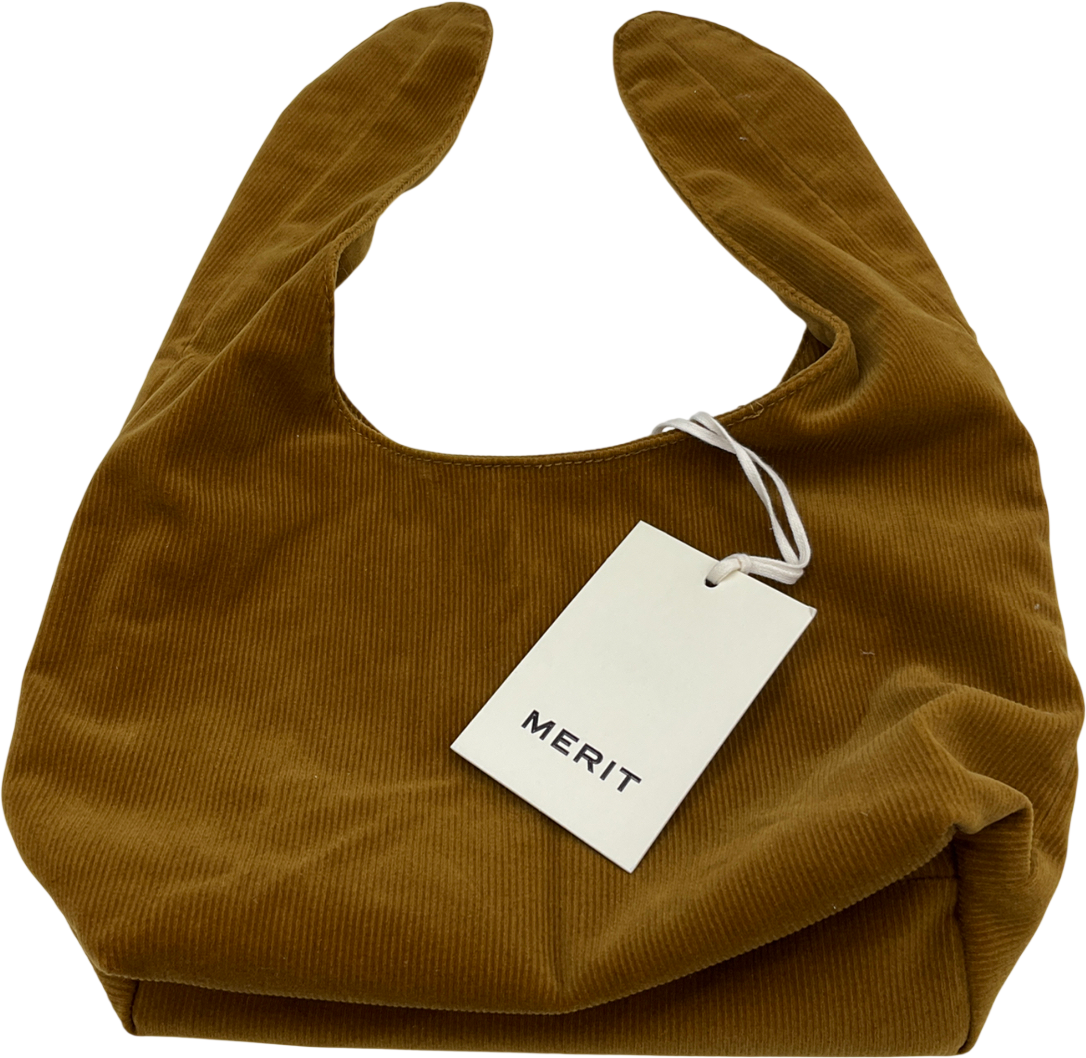 Merit Brown Beauty Corduroy Tie Knot Bag One Size