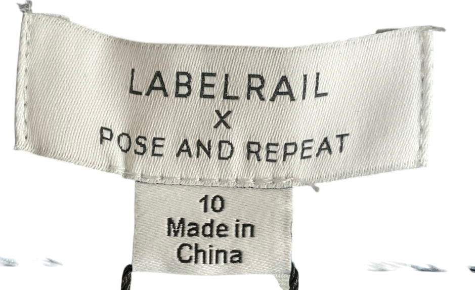 Labelrail X pose and repeat Green Repeat Off Shoulder Crop Top In Lime Checkerboard UK 10