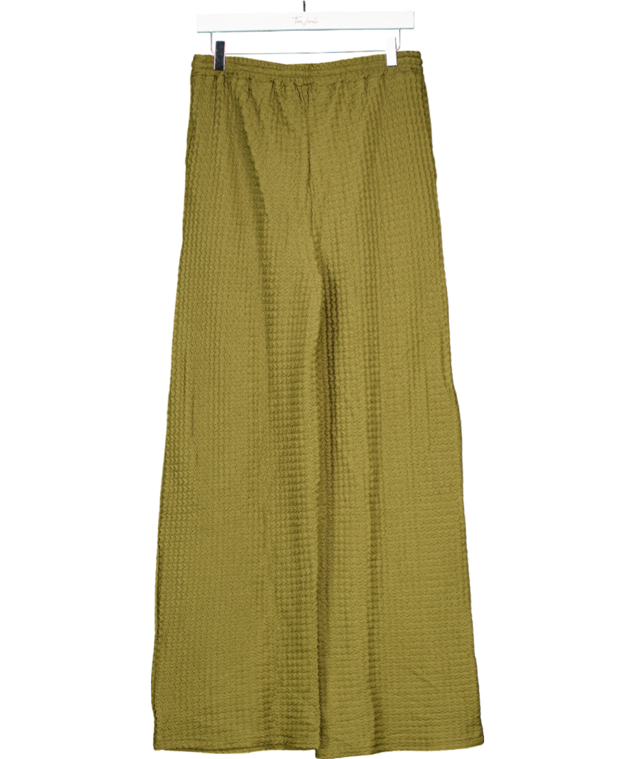 Threadbare Green Textured Wide Leg Trousers UK 12